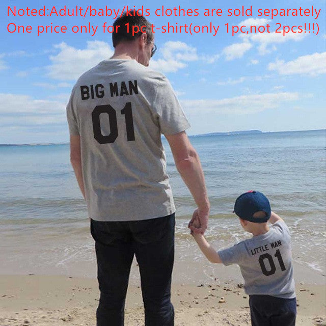 BIG/LITTLE MAN Father And Son Short-Sleeved T-Shirt