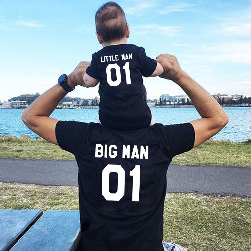 BIG/LITTLE MAN  Father And Son Short-Sleeved T-Shirt