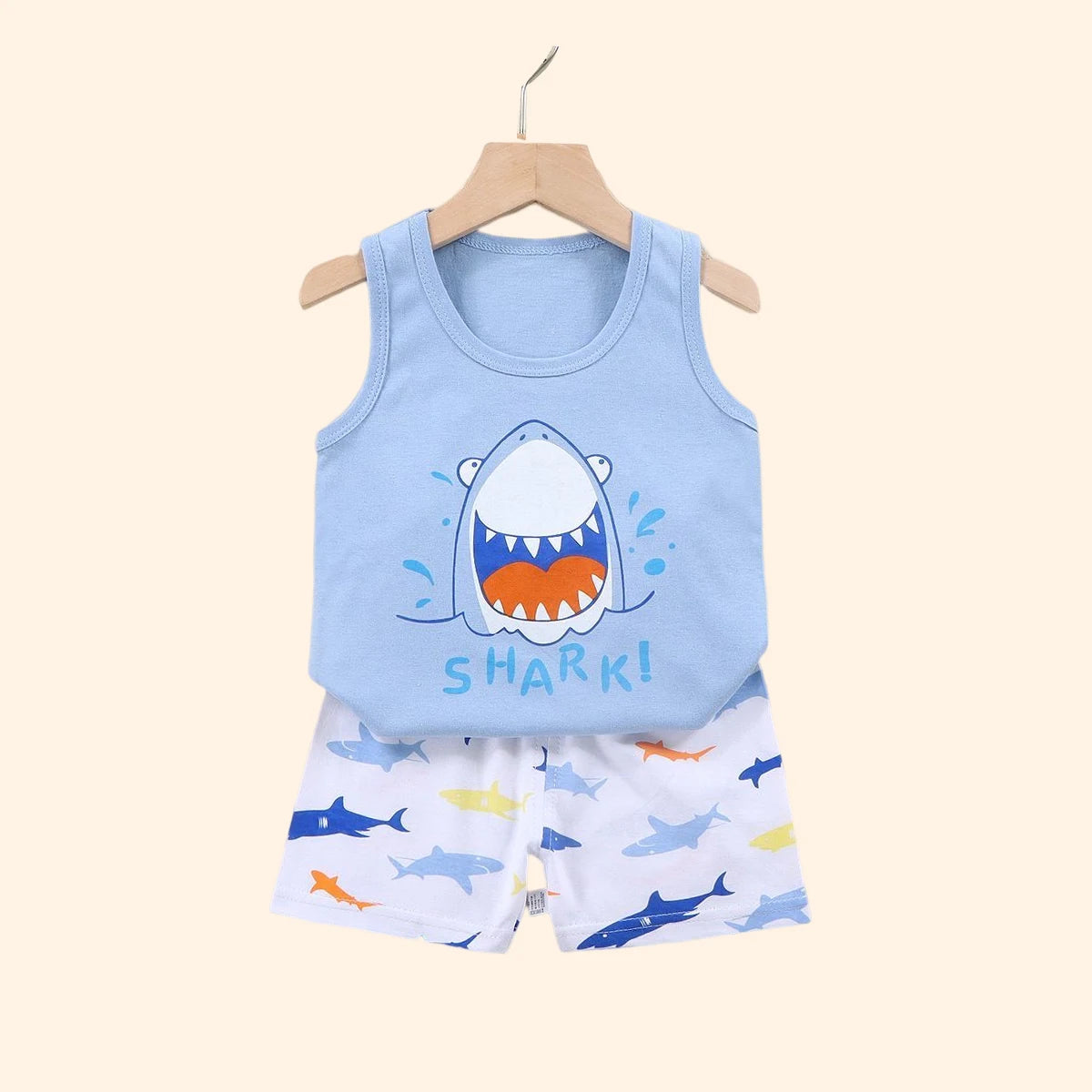 SUPER CUTE 2-Piece Children's Cotton Summer Shirt/Shorts Set